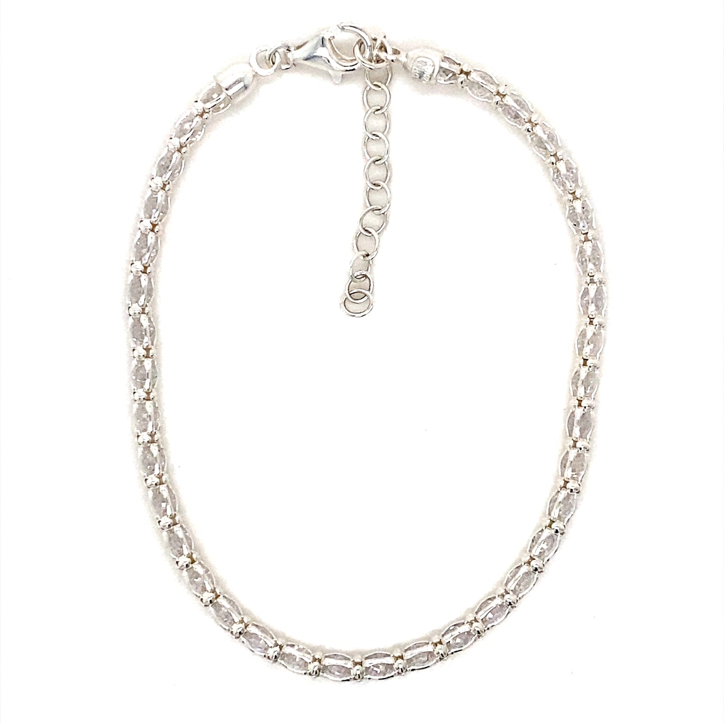 925 Sterling Silver Crystal Bracelet