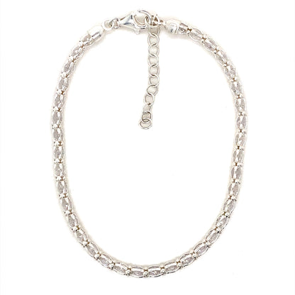 925 Sterling Silver Crystal Bracelet