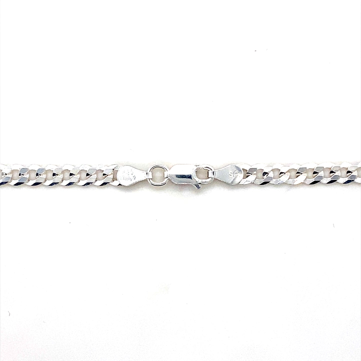4MM 24” Curb Link Chain In 925 Sterling Silver