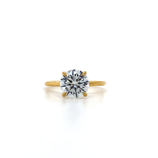 14K Yellow Gold 2.05 Ct Lab Grown Solitaire Ring