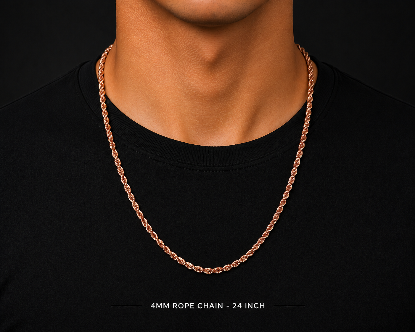 925 Silver 4MM Rope Chain & Bracelet