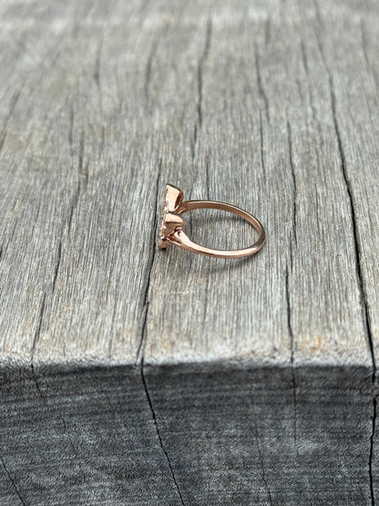 925 Silver Butterfly Nugget Ring