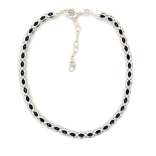 925 Sterling Silver Crystal Bracelet