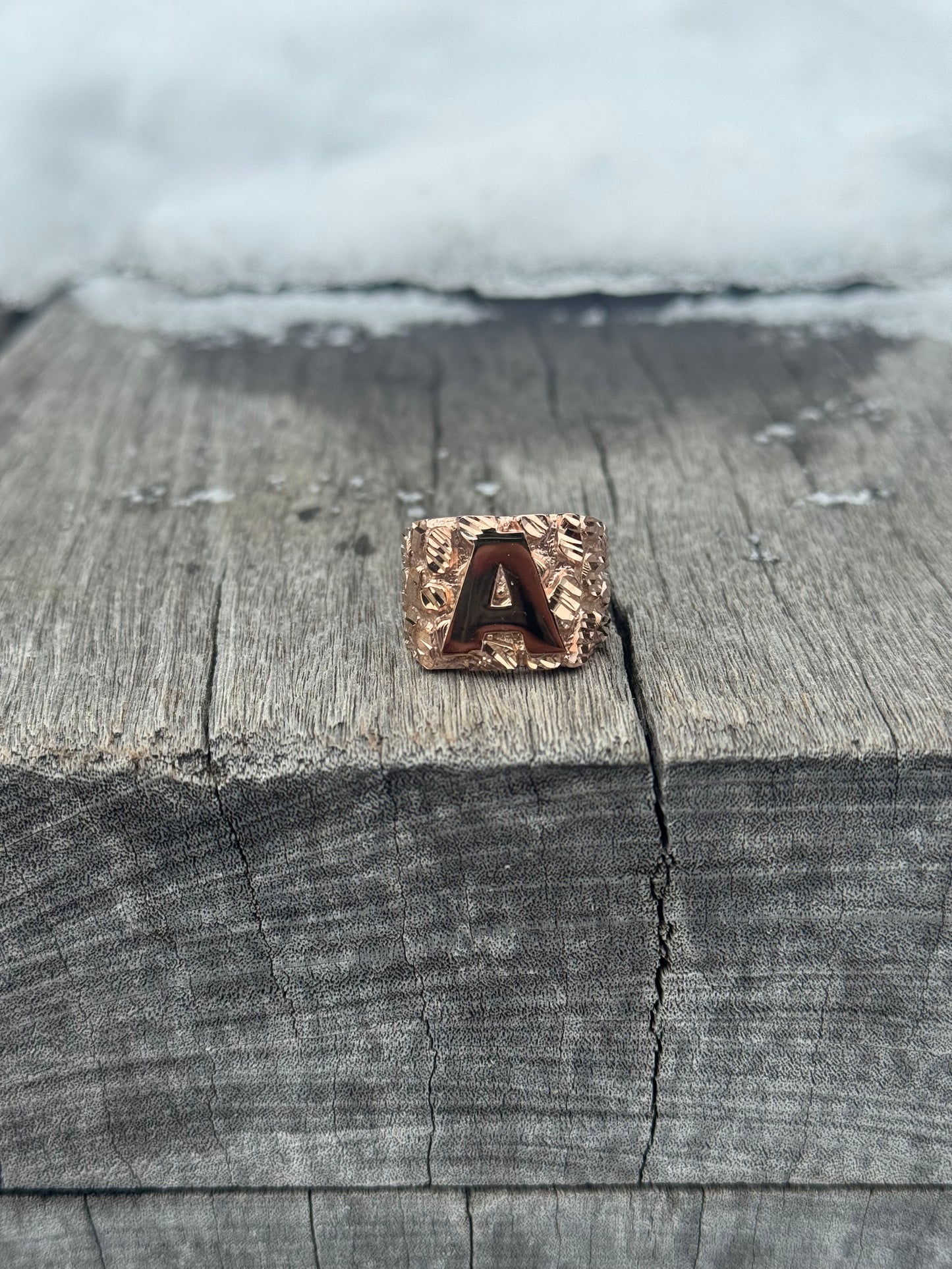 925 Silver Initial Ring