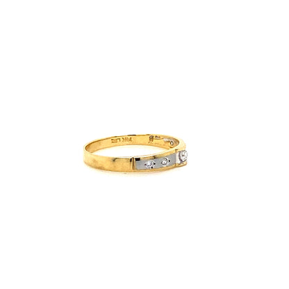 14K Yellow Gold Half Eternity Ring