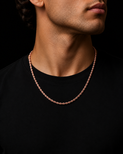 925 Silver 3MM Rope Chain & Bracelet