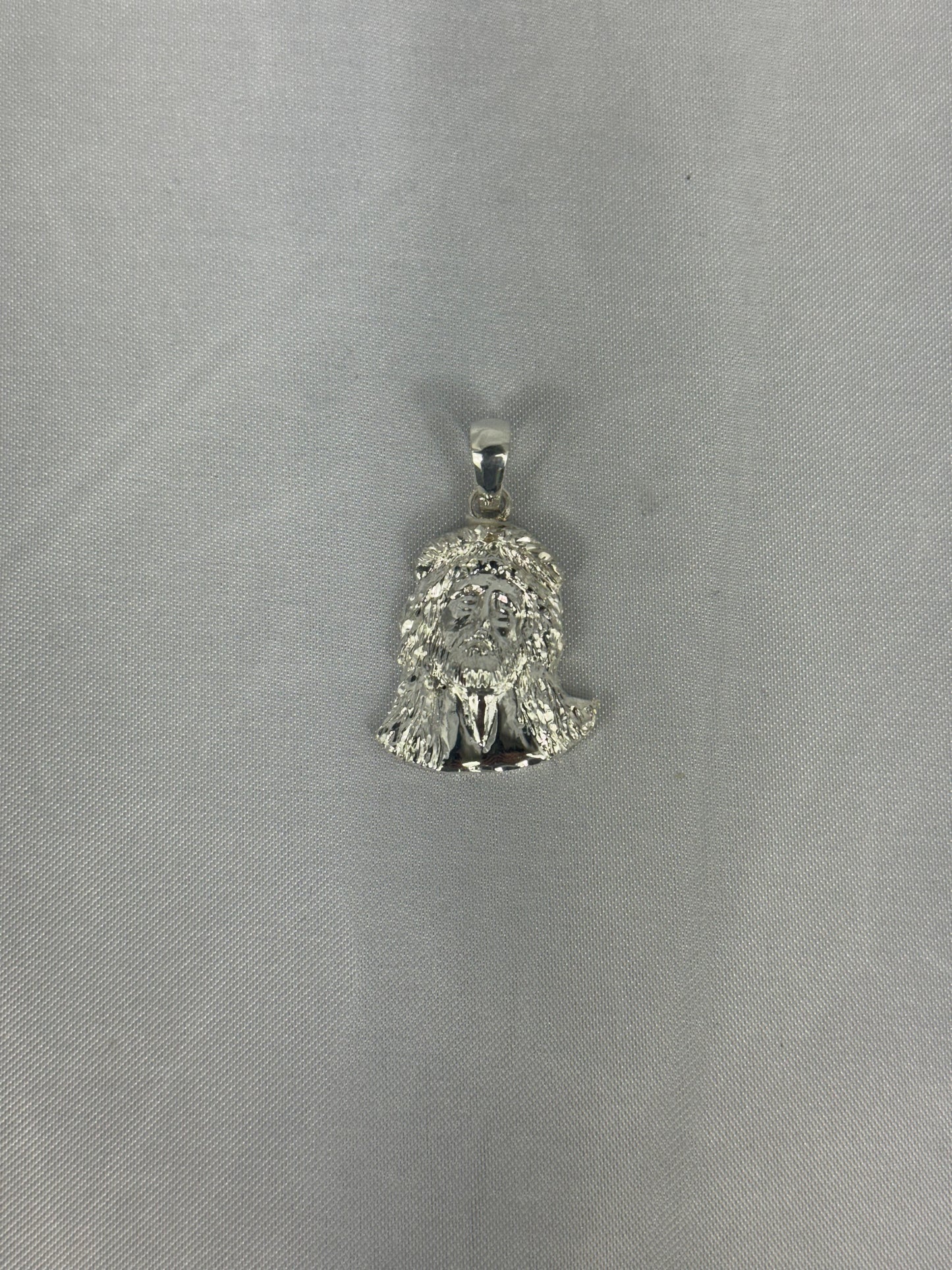 925 Silver Jesus Face Pendant 37MM x 24MM