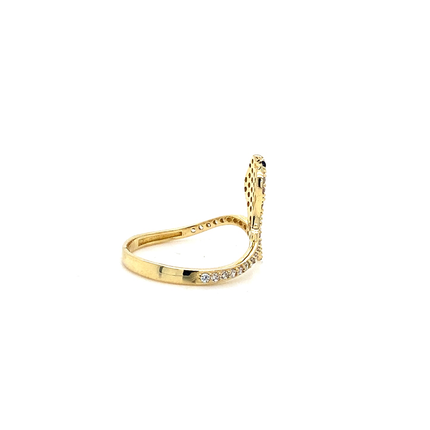 14K Yellow Gold Snake Ring