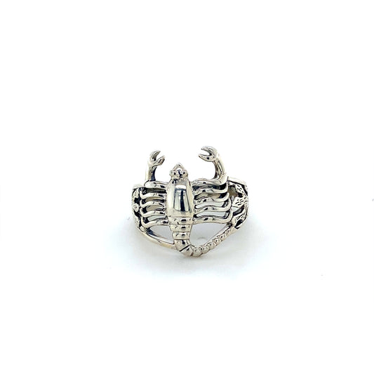 Scorpion Ring In 925 Sterling Silvers