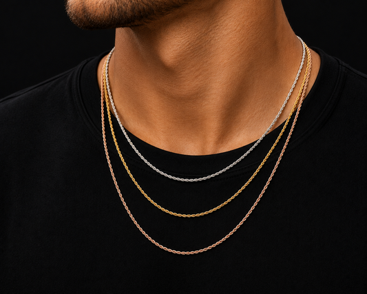925 Silver 1.5MM Rope Chain Necklace