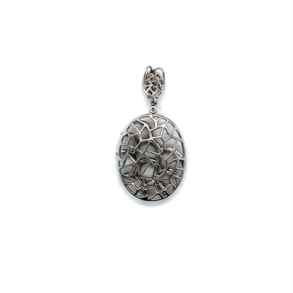925 Sterling Silver Floral Drop Pendant