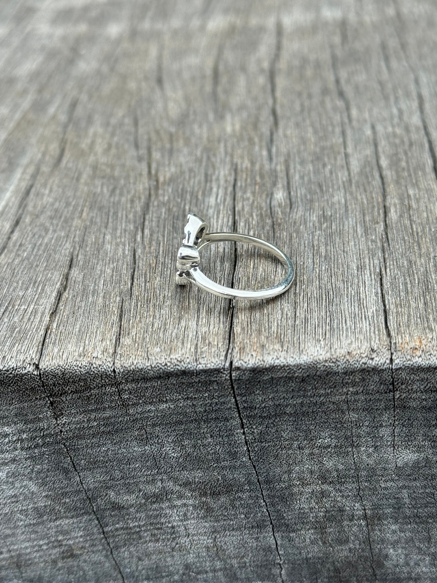 925 Silver Butterfly Nugget Ring