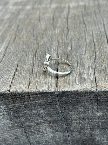 925 Silver Butterfly Nugget Ring