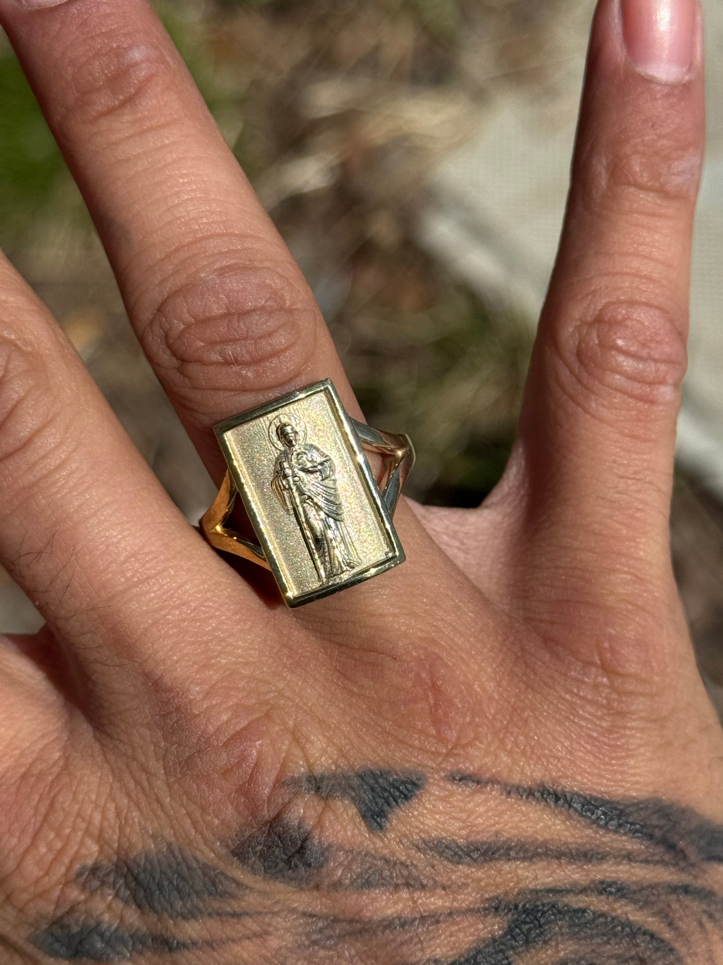 925 Silver San Judas Ring