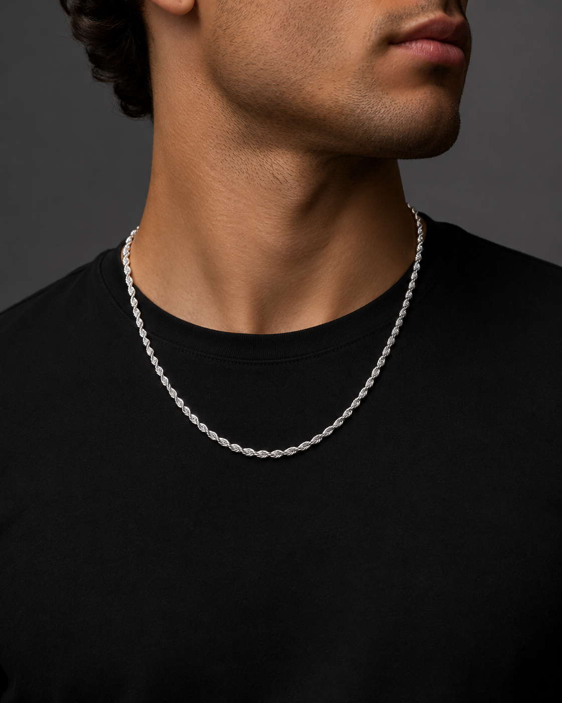 925 Silver 3MM Rope Chain & Bracelet
