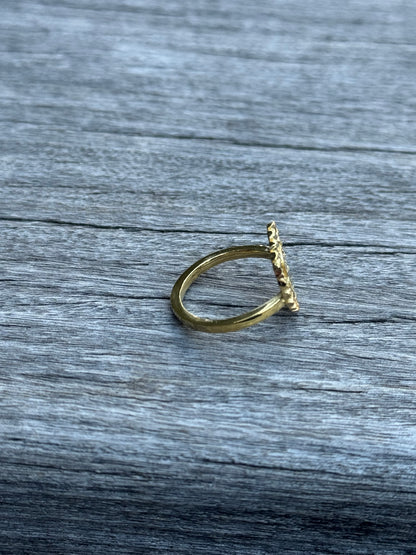 925 Silver Heart Rolex Initial Ring
