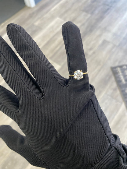 14K Yellow Gold 2.05 Ct Lab Grown Solitaire Ring
