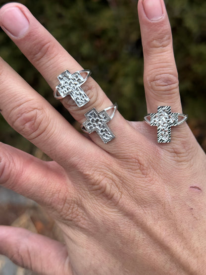 925 Silver Cross Ring