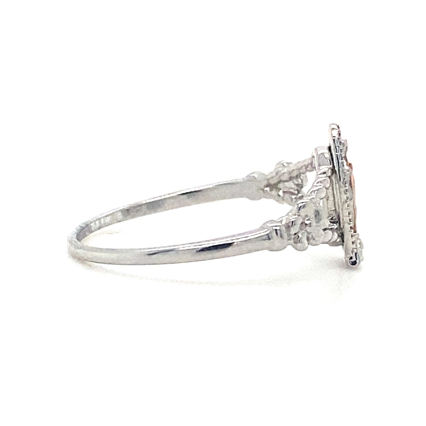 Two Tone Virgin Mary Ring In 925 Sterling Silver