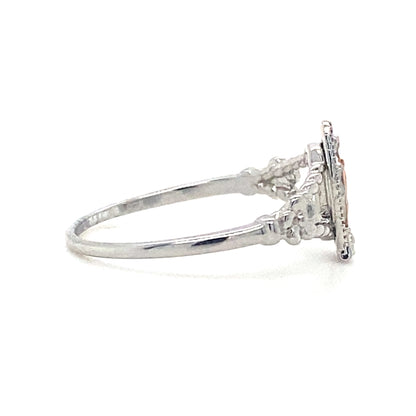 Two Tone Virgin Mary Ring In 925 Sterling Silver