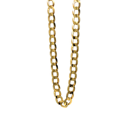 14K Yellow Gold 24” Curb Link Chain