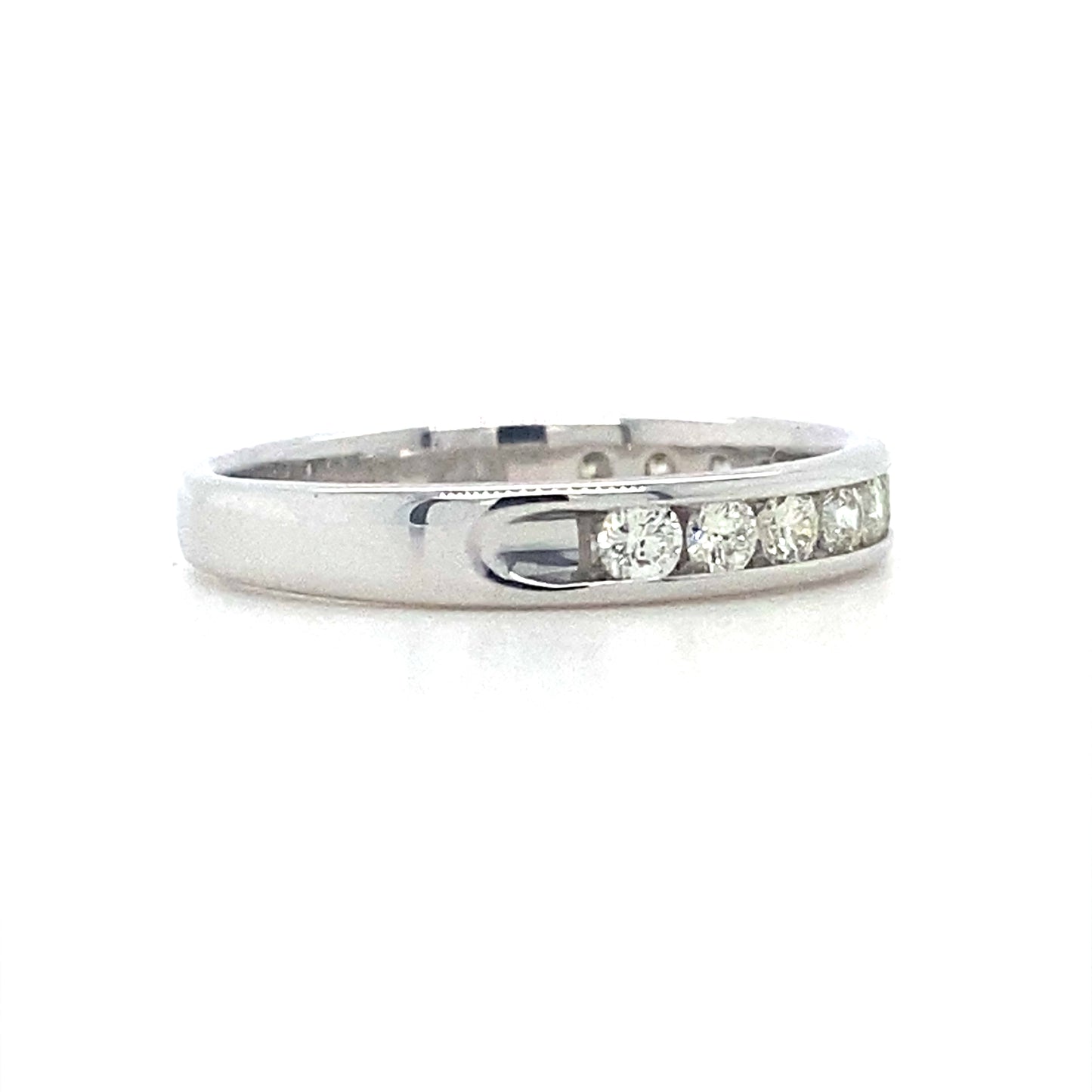 14K White Gold Diamond Band – .36 Ct Natural Diamond