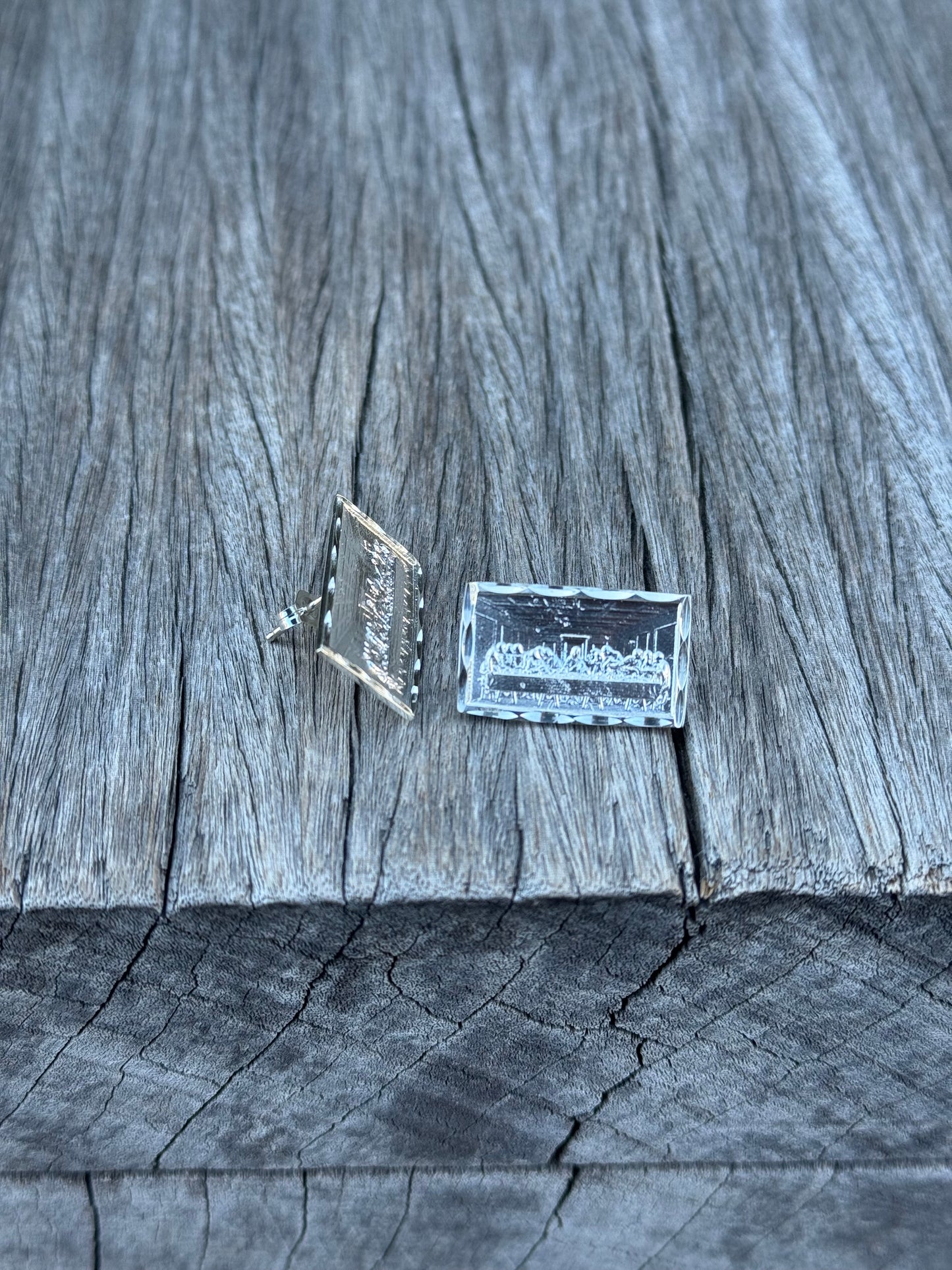 925 Silver Last Supper Earrings