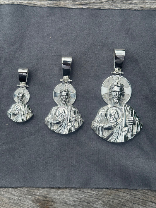 925 Silver 3D San Judas Pendant