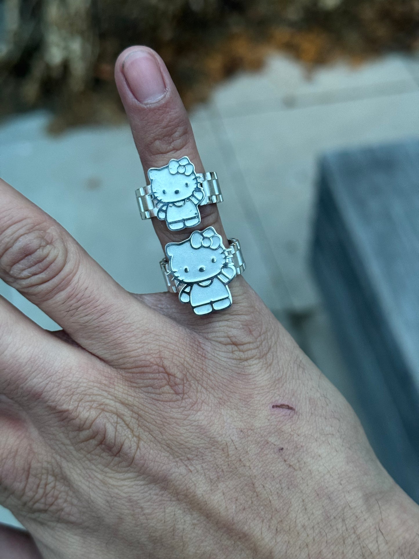 925 Silver Hello Kitty Ring