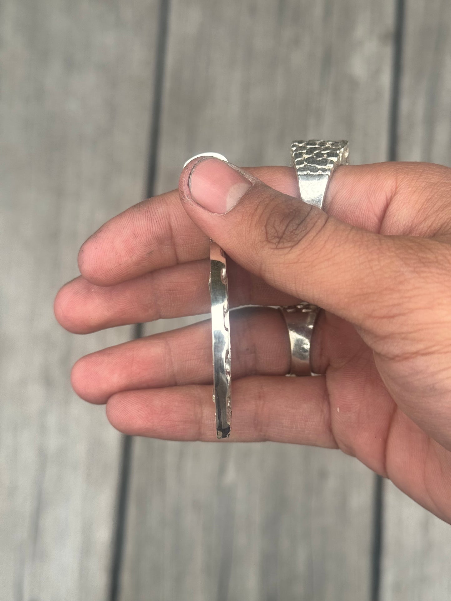 925 Silver Nugget Centenario Pendant