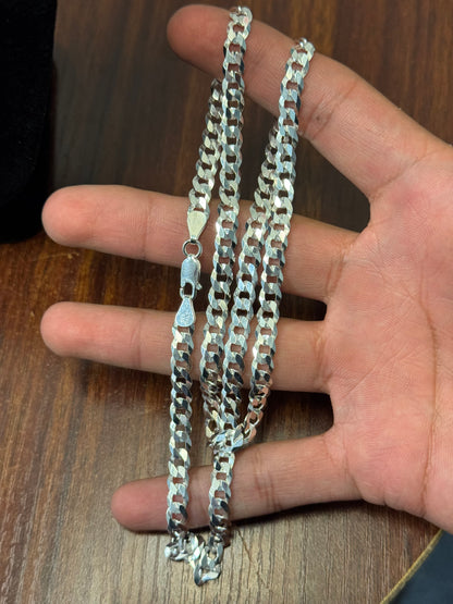 925 Silver 5.5MM Curb Link Chain Necklace