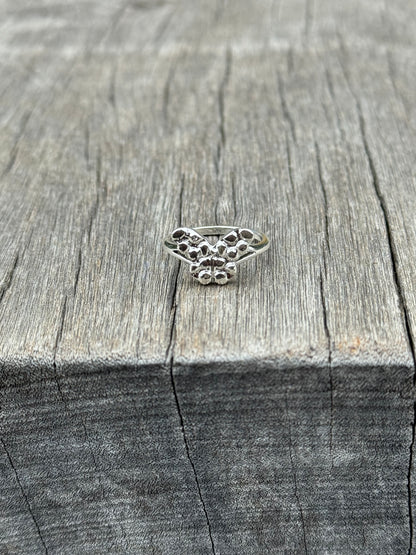 925 Silver Butterfly Nugget Ring
