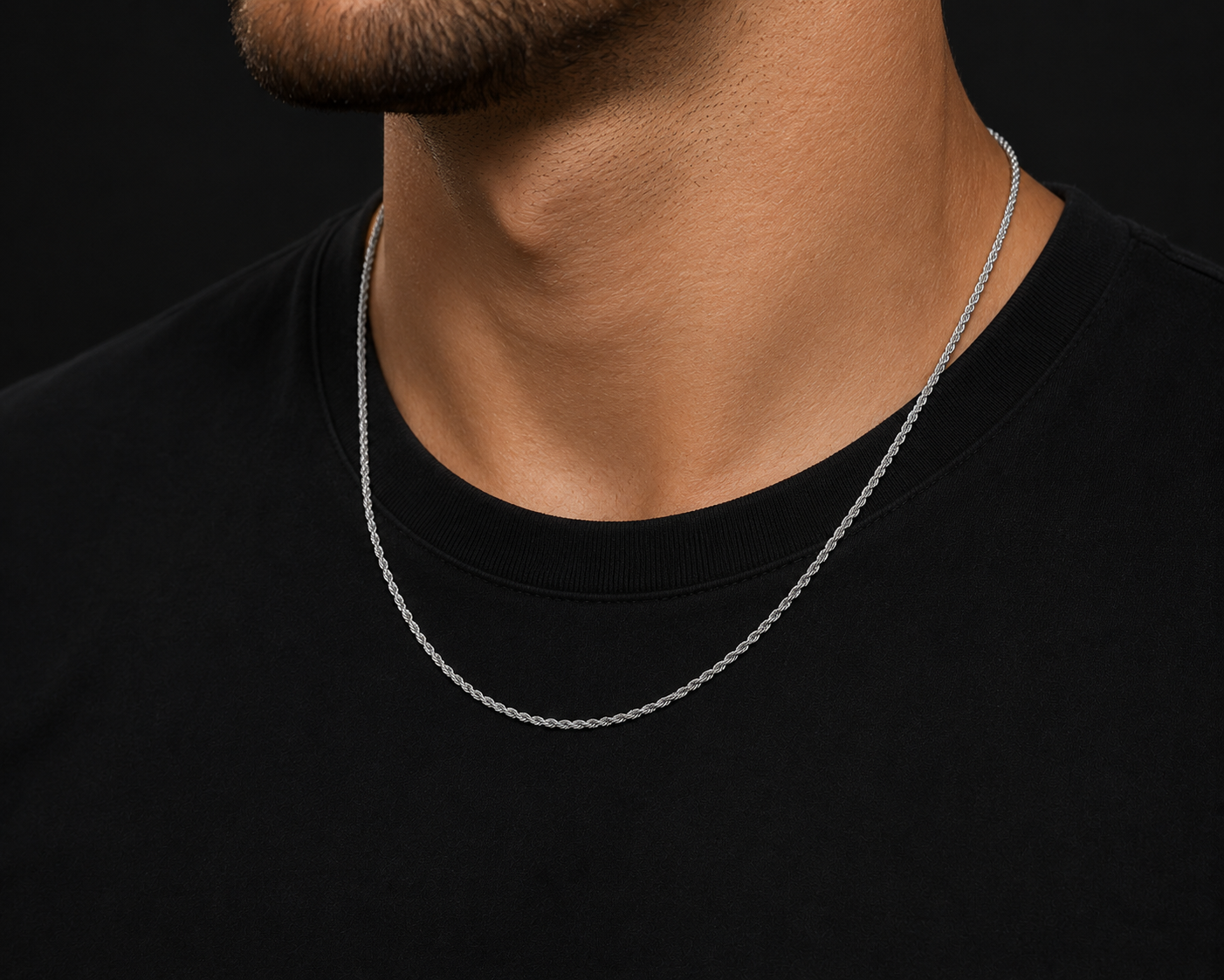925 Sterling Silver 1MM Rope Chain
