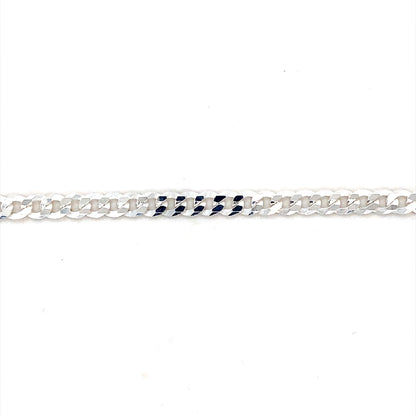 4MM 24” Curb Link Chain In 925 Sterling Silver