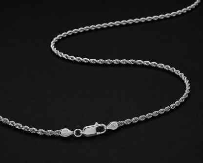 925 Sterling Silver 1MM Rope Chain