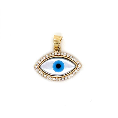 14K Yellow Gold Evil Eye