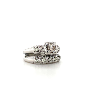 14K White Gold Bridal Ring