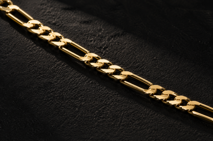 925 Sterling Silver 3MM Figaro Chain & Bracelet