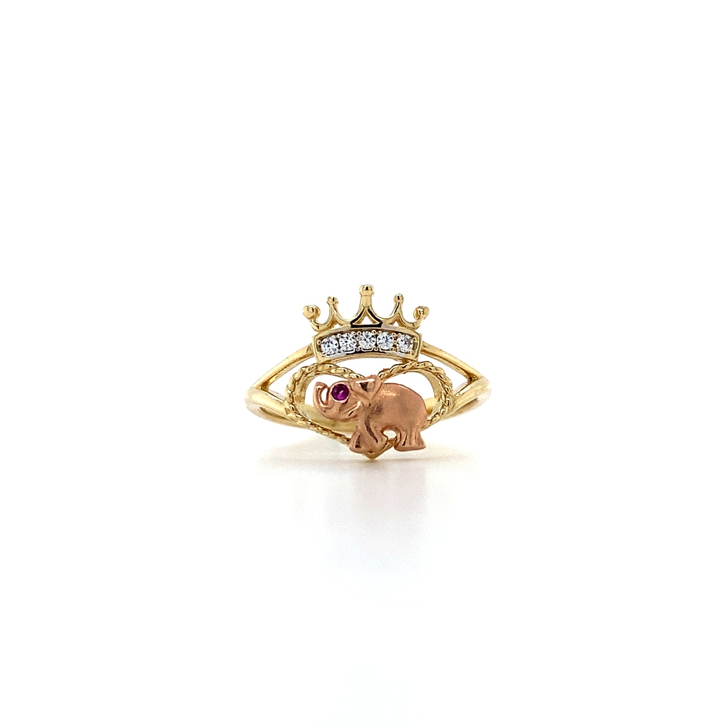 2-Tone 14K Elephant Ring