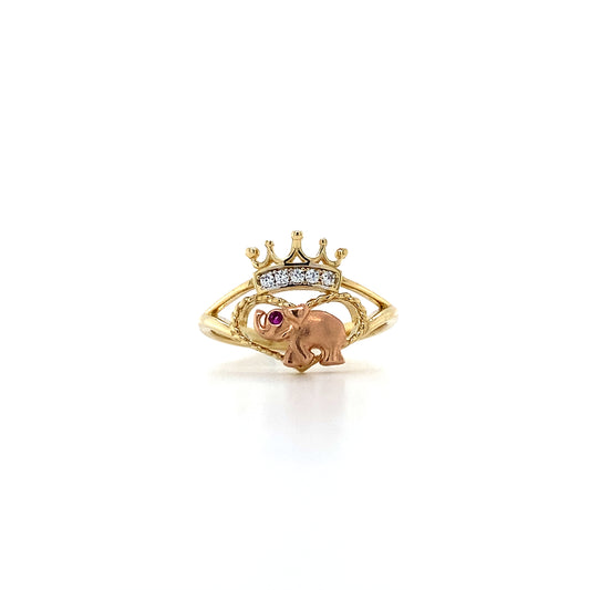 2-Tone 14K Elephant Ring