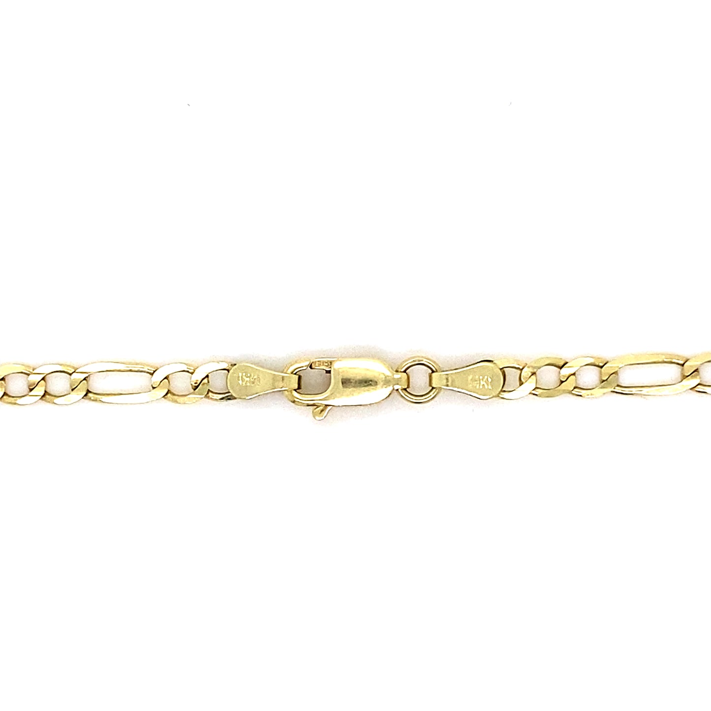 14K Yellow Gold 3MM 24” Figaro Link Chain Necklace