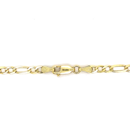 14K Yellow Gold 3MM 24” Figaro Link Chain Necklace