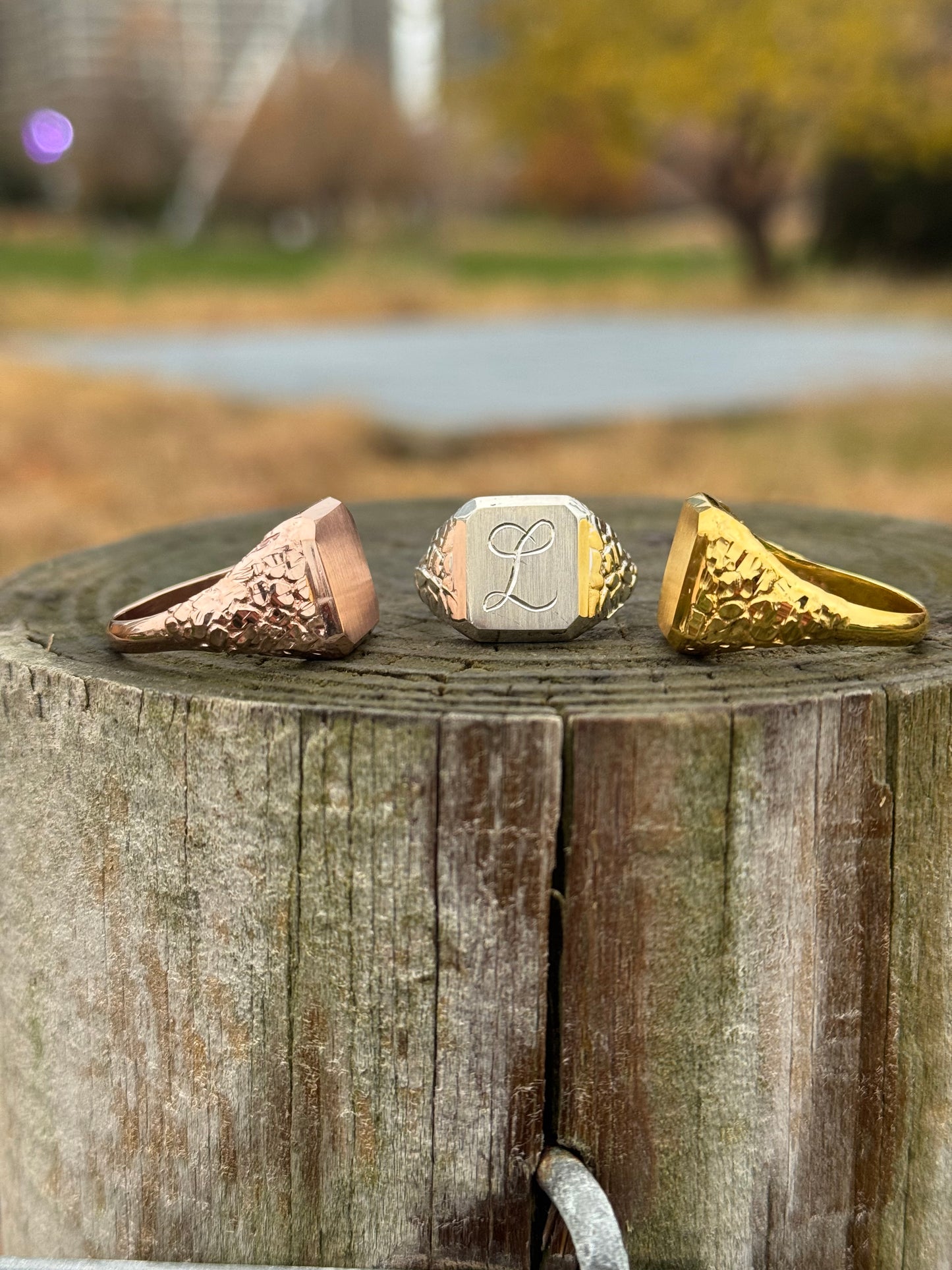 925 Silver Initial Ring