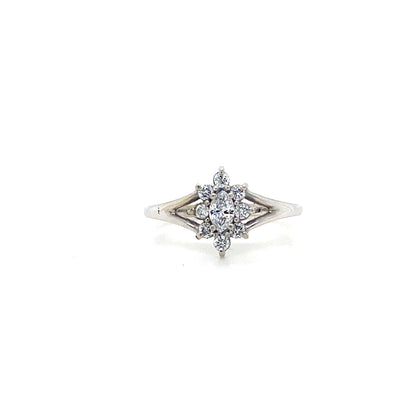 14K Gold Lab-Grown Diamond Cluster Ring – 0.60 Ct