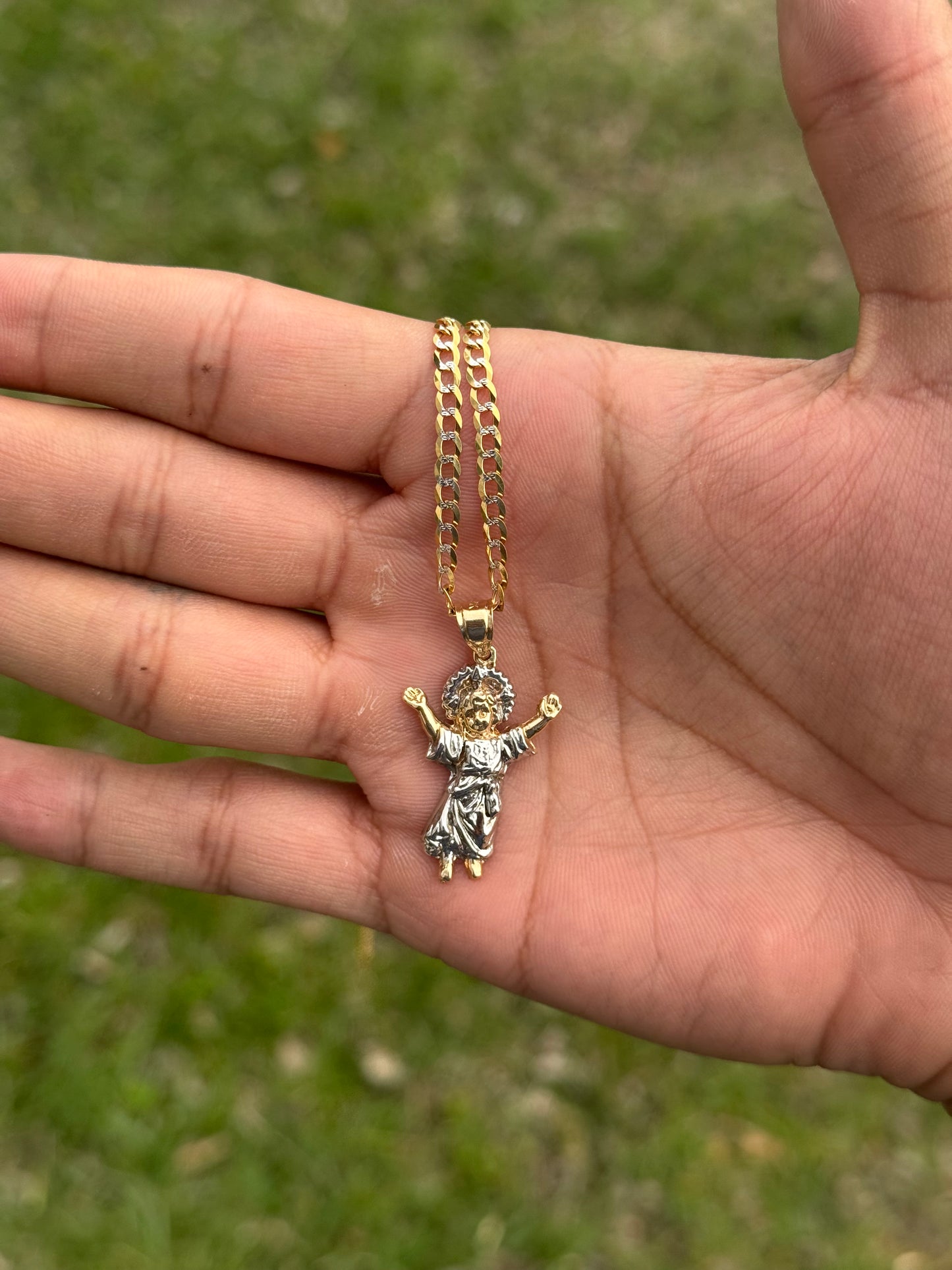 14K Gold Baby Jesus Pendant
