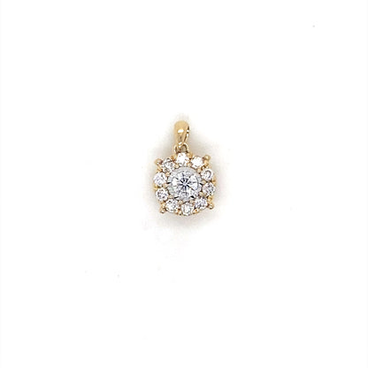 14K Yellow Gold Diamond Pendant – .58 Ct Natural Diamond