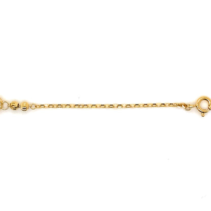 Gold-Plated Sterling Silver Three-Stone Beaded Link Bracelet