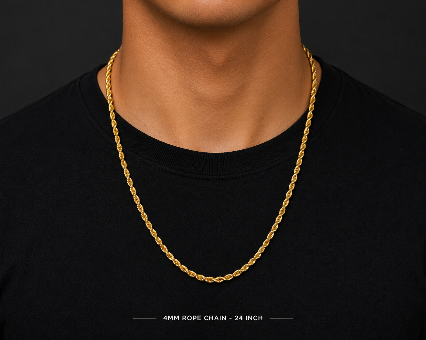 925 Silver 4MM Rope Chain & Bracelet