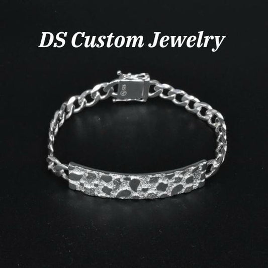 925 Silver Nugget Bracelet