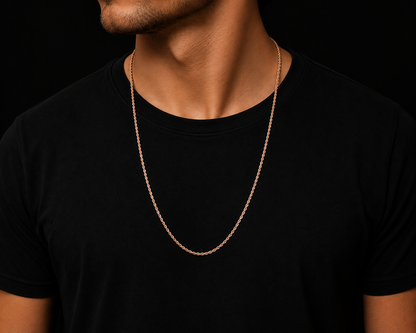 925 Silver 1.5MM Rope Chain Necklace